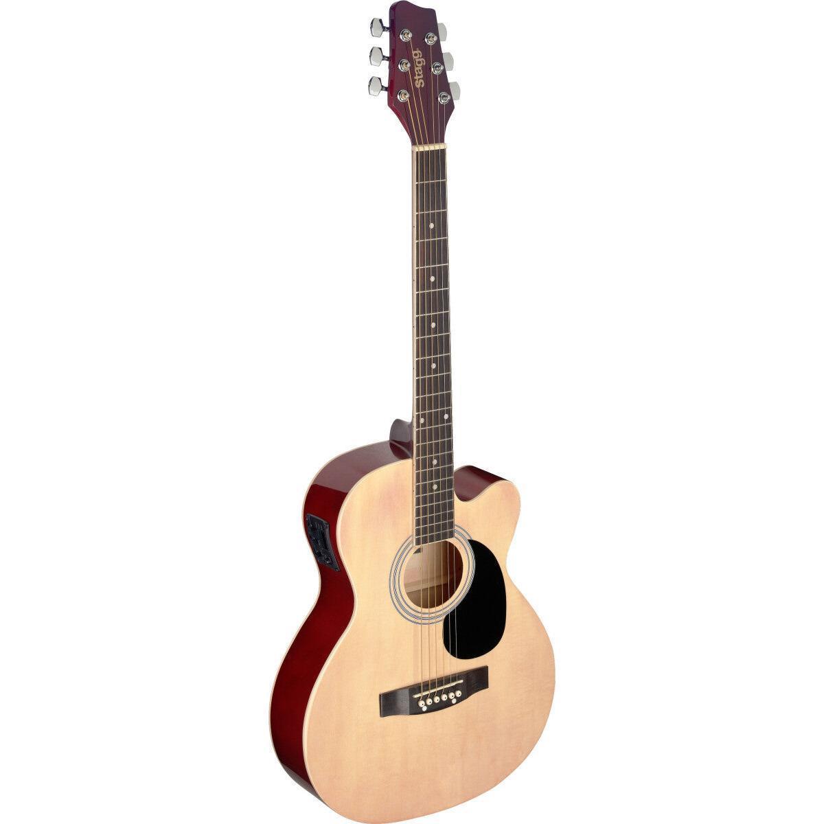 Stagg SA20ACE NAT – Elektro-akustisk western-guitar (auditorium, cutaway, natur)