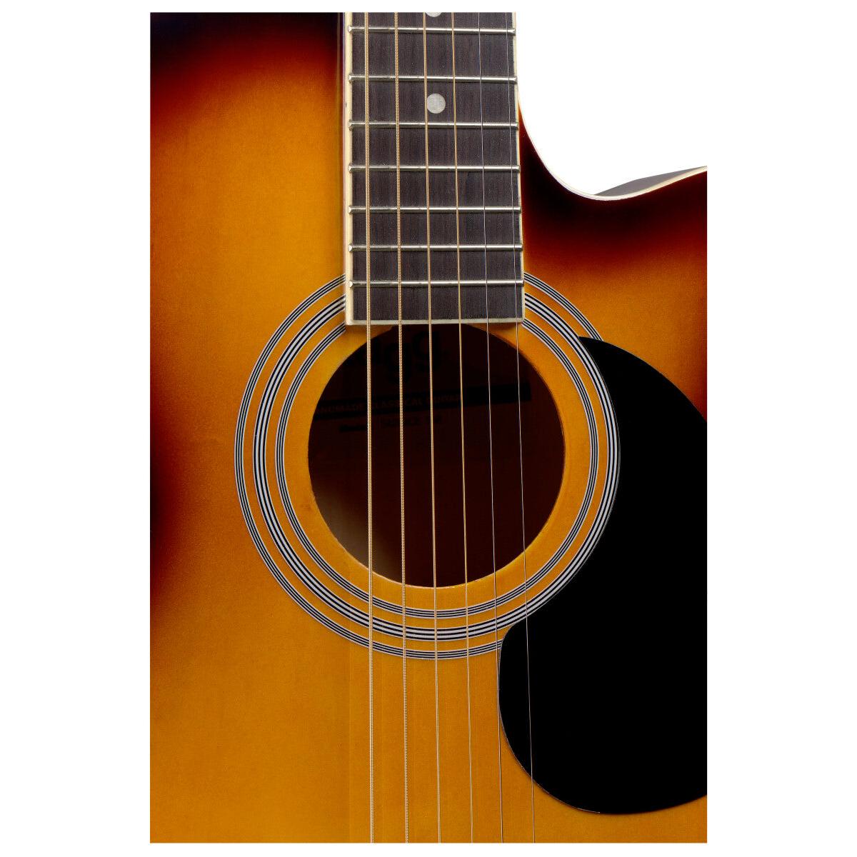 Stagg SA20ACE SNB – Elektro-akustisk western-guitar (auditorium, cutaway, sunburst)