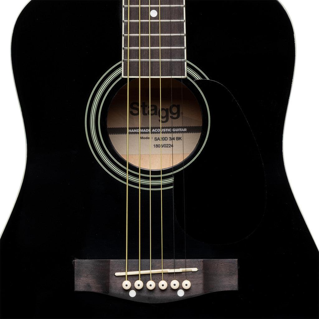 Stagg SA20D 3/4 BK – 3/4 western-guitar, sort