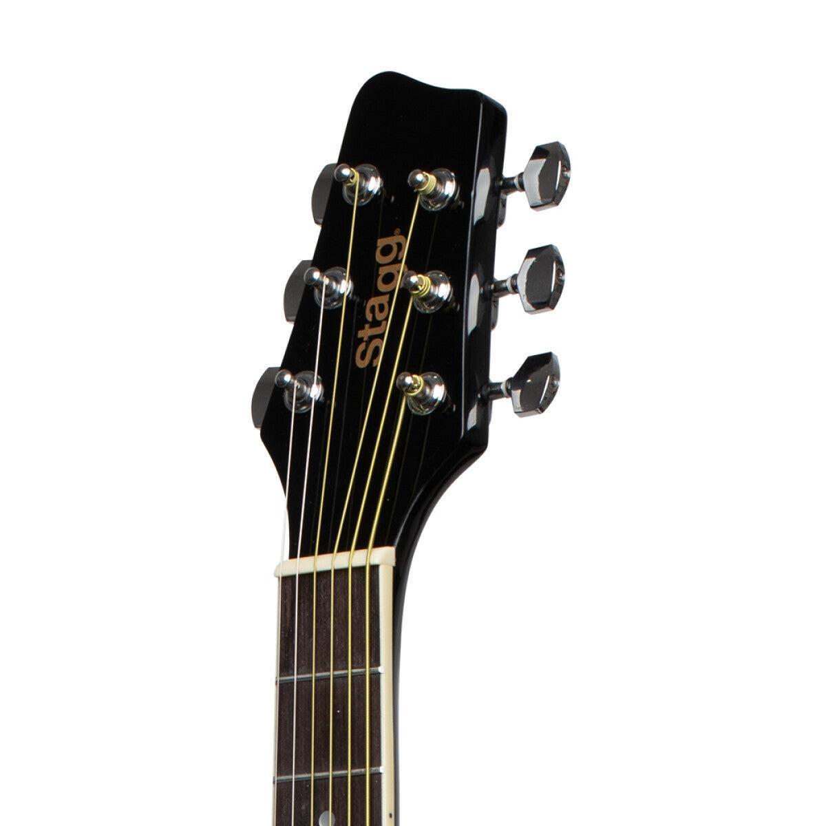 Stagg SA20D 3/4 LH-BK – Venstrehåndet western-guitar (3/4, sort)