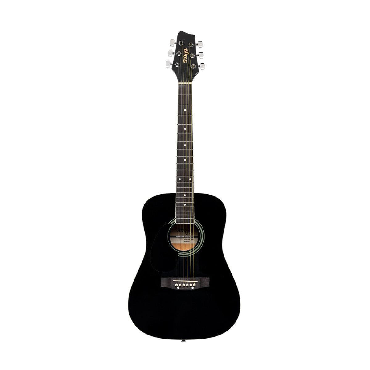 Stagg SA20D 3/4 LH-BK – Venstrehåndet western-guitar (3/4, sort)