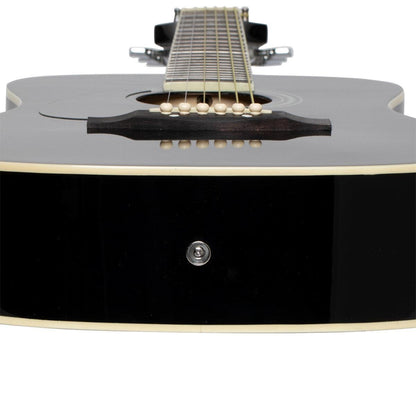 Stagg SA20D 3/4 LH-BK – Venstrehåndet western-guitar (3/4, sort)