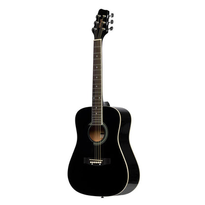 Stagg SA20D 3/4 LH-BK – Venstrehåndet western-guitar (3/4, sort)