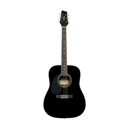 Stagg SA20D LH-BK – Venstrehåndet western-guitar (dreadnought, sort)