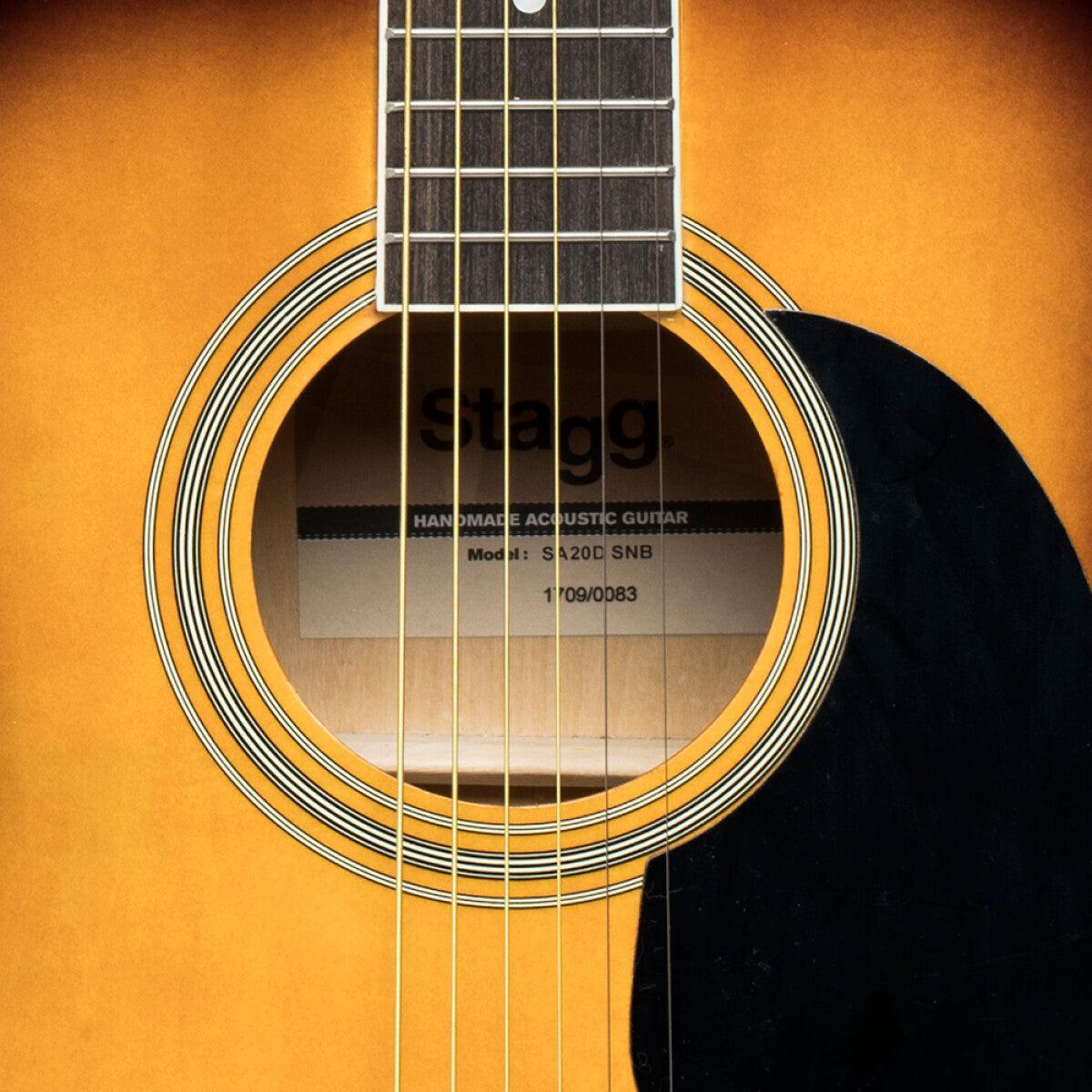 Stagg SA20D SNB – Akustisk western-guitar (dreadnought, sunburst)