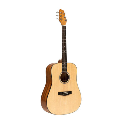 Stagg SA25 D SPRUCE Dreadnought western guitar med grandæk - natur
