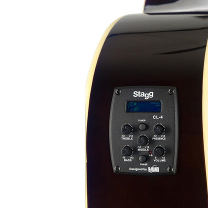 Stagg SA35 DSCE-N – Elektro-akustisk western-guitar (slope shoulder, cutaway, natur)