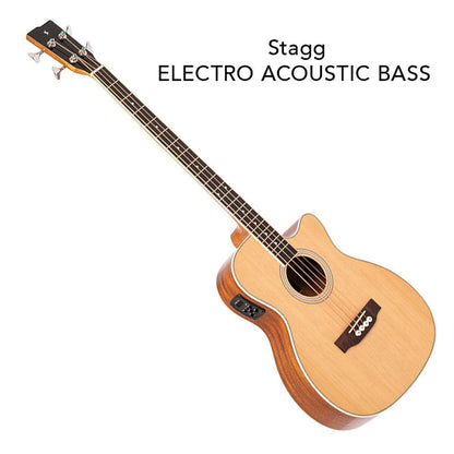Stagg SA40BASS ACE-N – Akustisk/elektrisk jumbo bas med cutaway