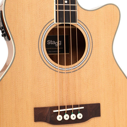 Stagg SA40BASS ACE-N – Akustisk/elektrisk jumbo bas med cutaway