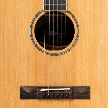 Stagg SA45 D-LW Dreadnought Western guitar med gran dæk