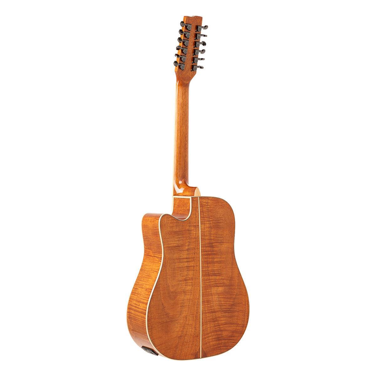 Stagg SA45 DCE-FM/12 – 12-strenget elektro-akustisk western-guitar (dreadnought, cutaway)