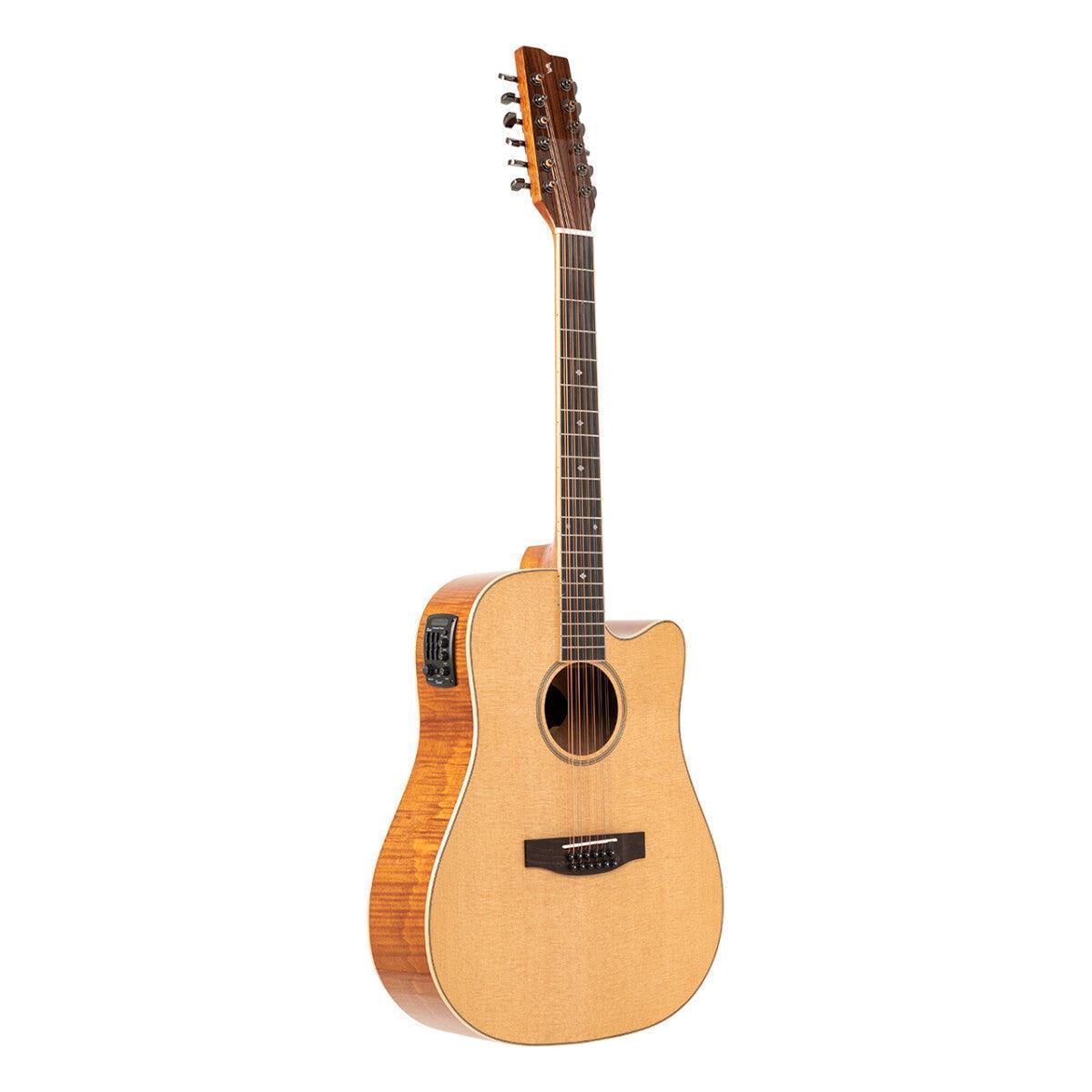 Stagg SA45 DCE-FM/12 – 12-strenget elektro-akustisk western-guitar (dreadnought, cutaway)