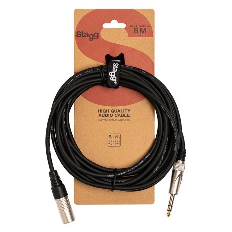 Stagg SAC6PSXM DL – Balanceret jack til XLR han kabel, 6 meter
