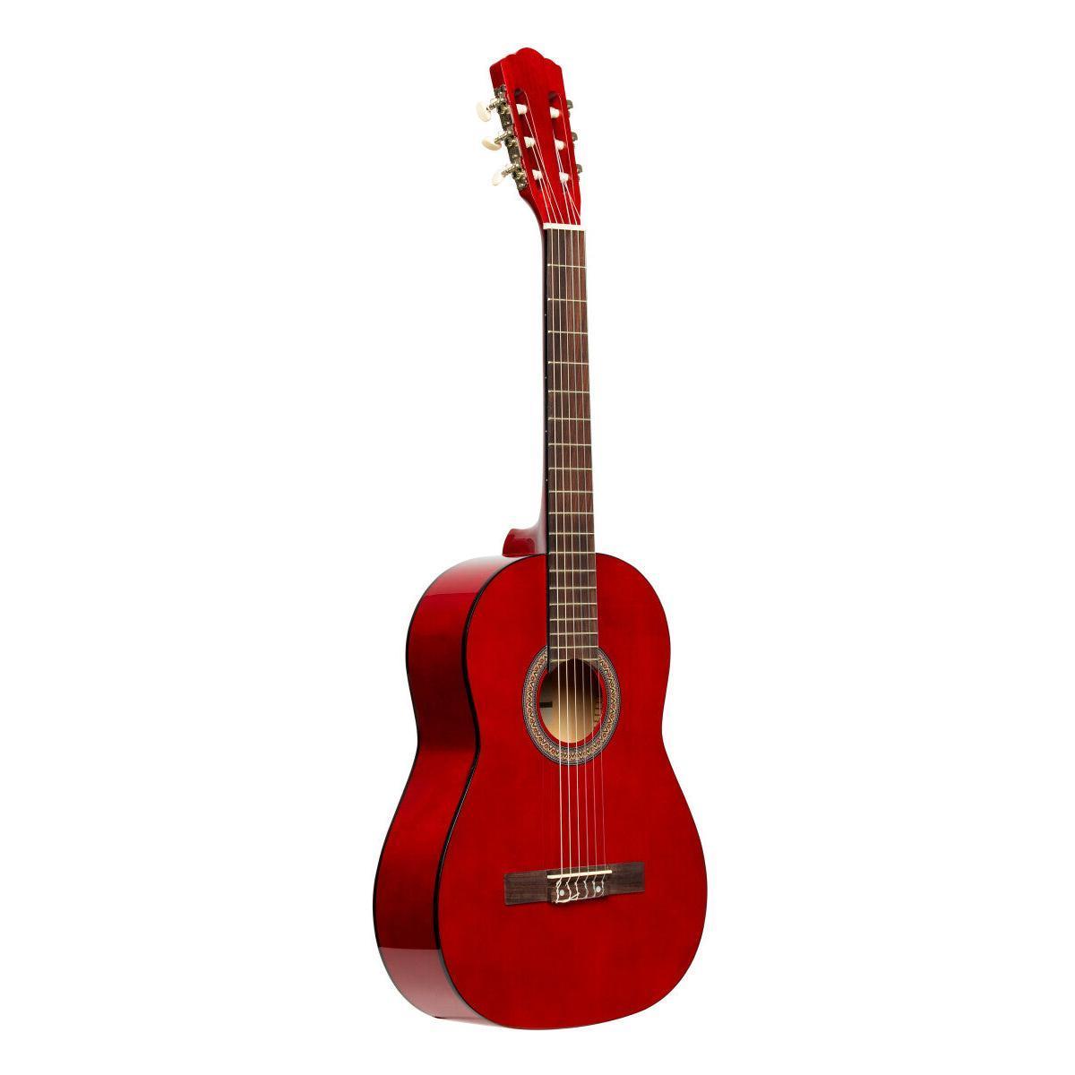 Stagg SCL50-RED – Klassisk guitar (4/4, rød)