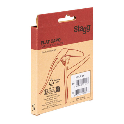 Stagg SCPX-FL BK – Trigger capo til klassisk guitar (sort)