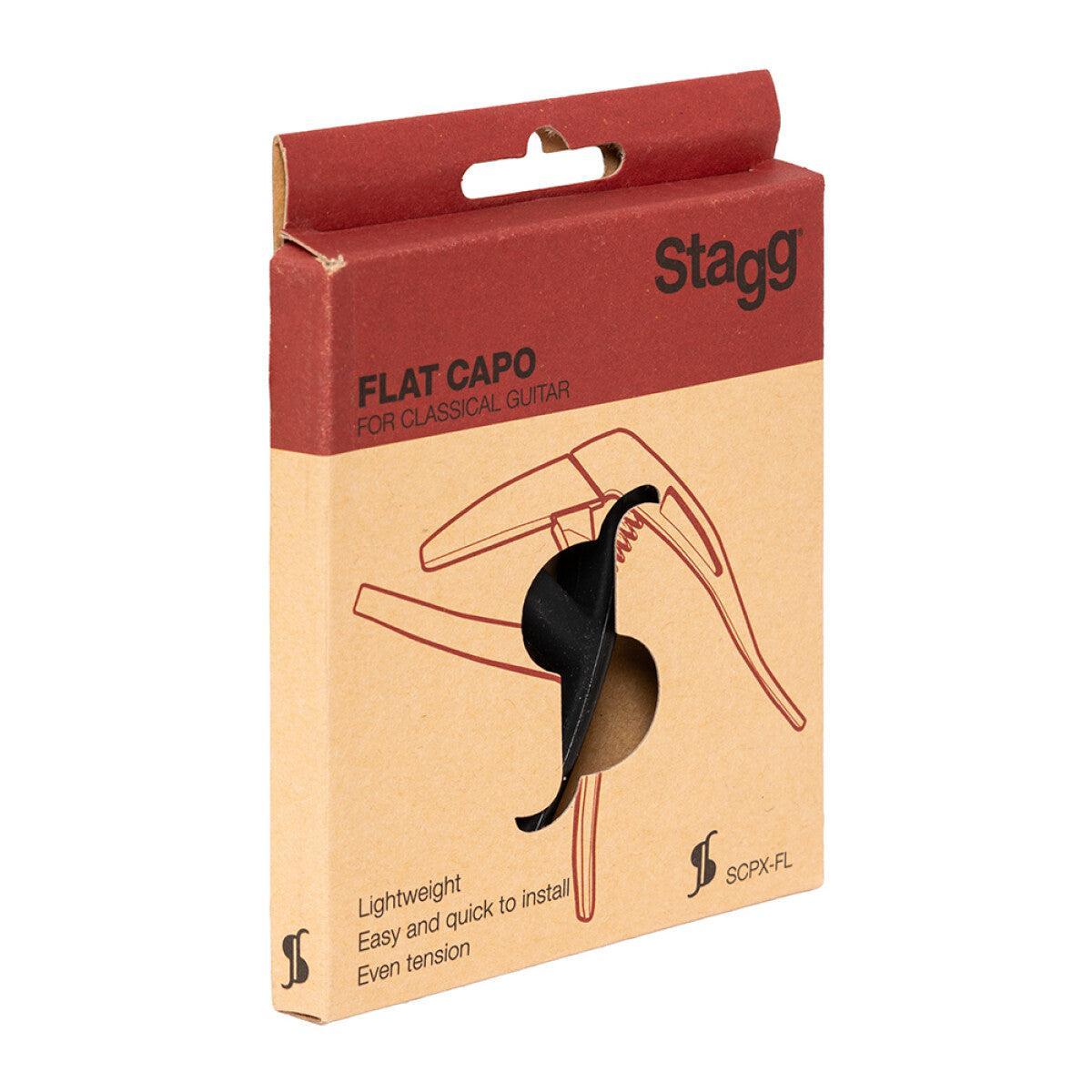 Stagg SCPX-FL BK – Trigger capo til klassisk guitar (sort)
