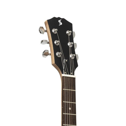 Stagg SEL-HB90 CHERRY LP type el-guitar m/P90