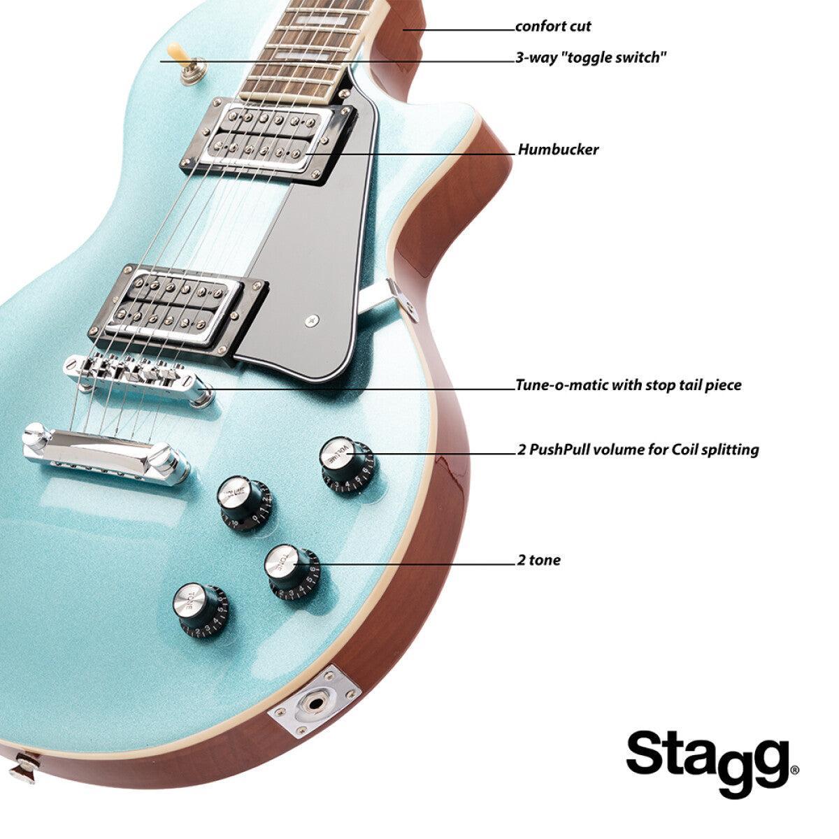 Stagg SEL-STD SBLUE – Standard Series elguitar i Shoreline Blue