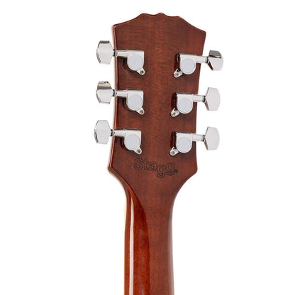 Stagg SEL-STD SILVER – Standard Series elguitar med mahognikrop og sølvfarvet dæk