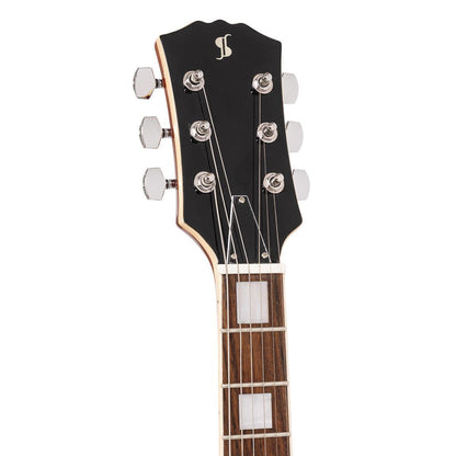 Stagg SEL-STD SILVER – Standard Series elguitar med mahognikrop og sølvfarvet dæk