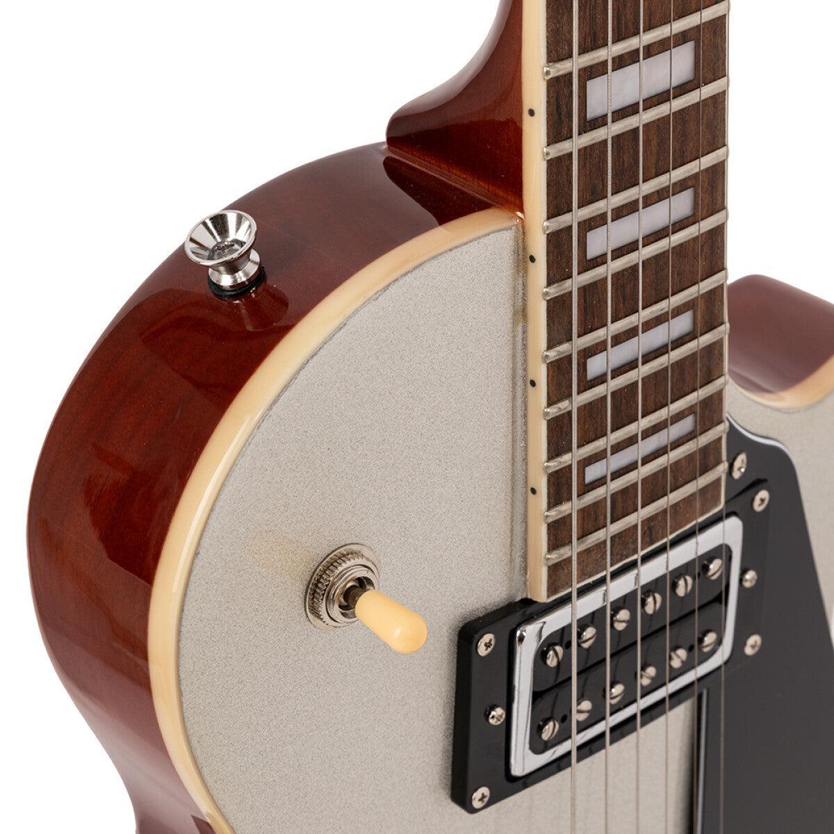 Stagg SEL-STD SILVER – Standard Series elguitar med mahognikrop og sølvfarvet dæk