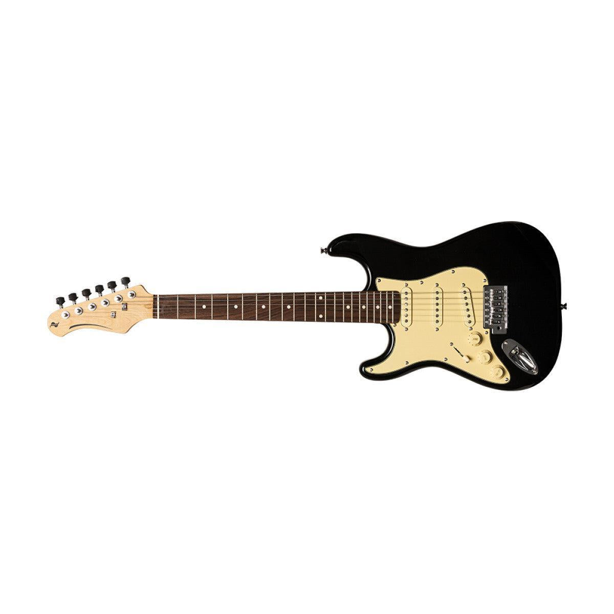 Stagg SES-30 BK 3/4 LH – Venstrehåndet elguitar 3/4 (sort)