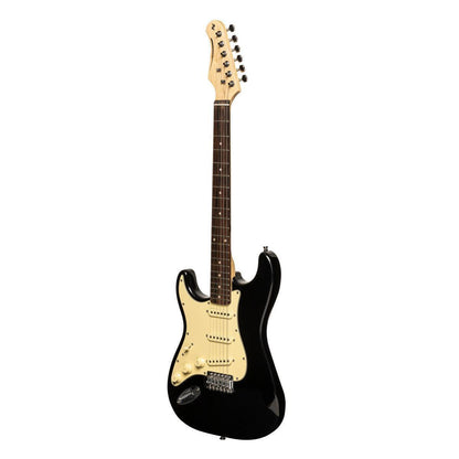 Stagg SES-30 BK LH – Venstrehåndet elguitar (sort)