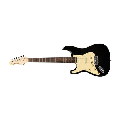 Stagg SES-30 BK LH – Venstrehåndet elguitar (sort)
