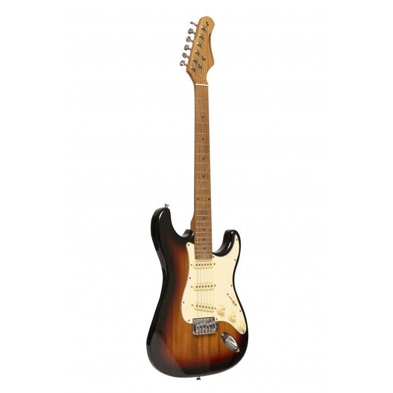 Stagg SES-55 SNB – Elguitar med massiv paulownia-krop, Sunburst