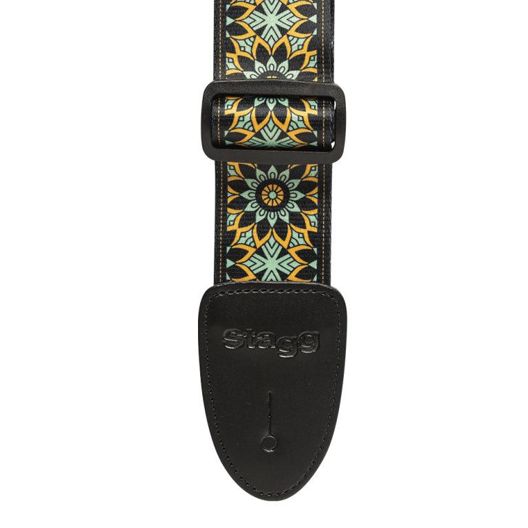 Stagg Terylene Strap Mandala Green