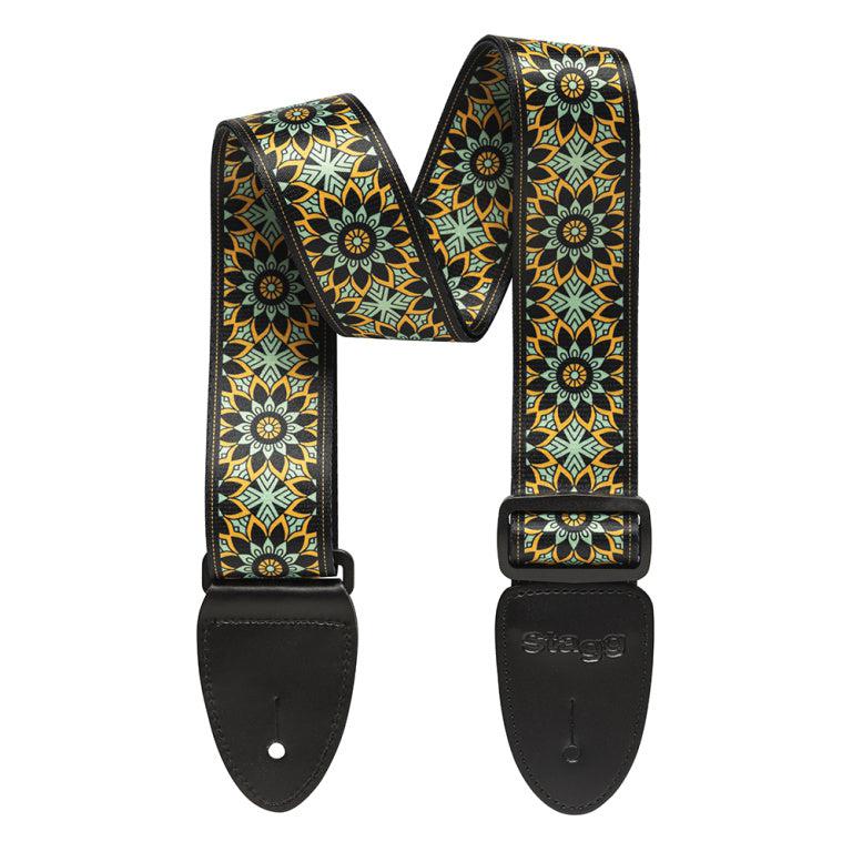 Stagg Terylene Strap Mandala Green