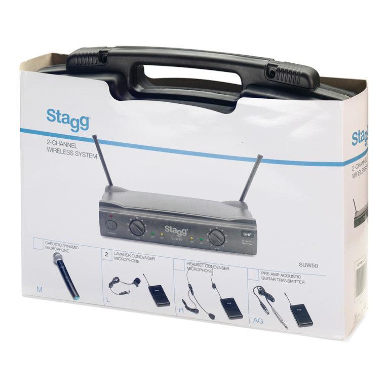 Stagg UHF True Diversity 2-Channel Headset Wireless System