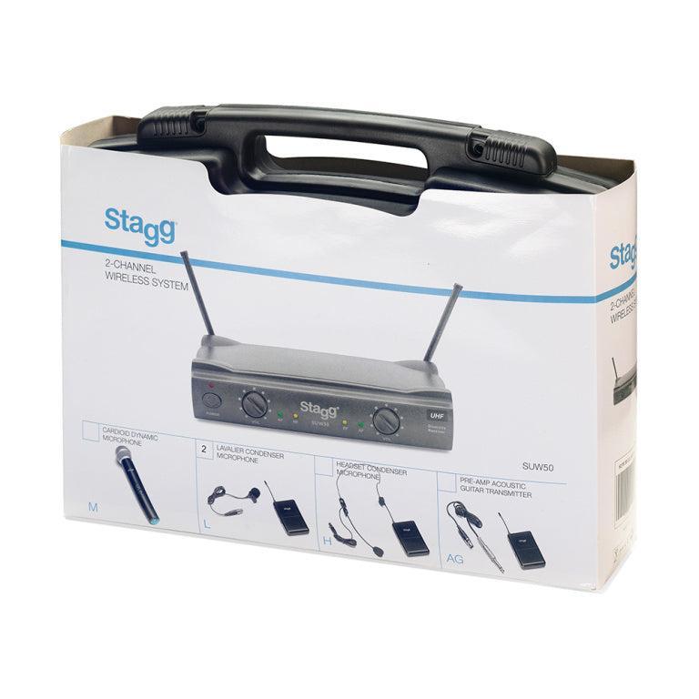Stagg UHF True Diversity 2-Channel Headset Wireless System