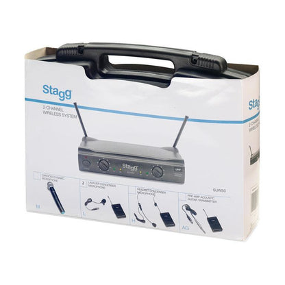 Stagg UHF True Diversity 2-Channel Headset Wireless System