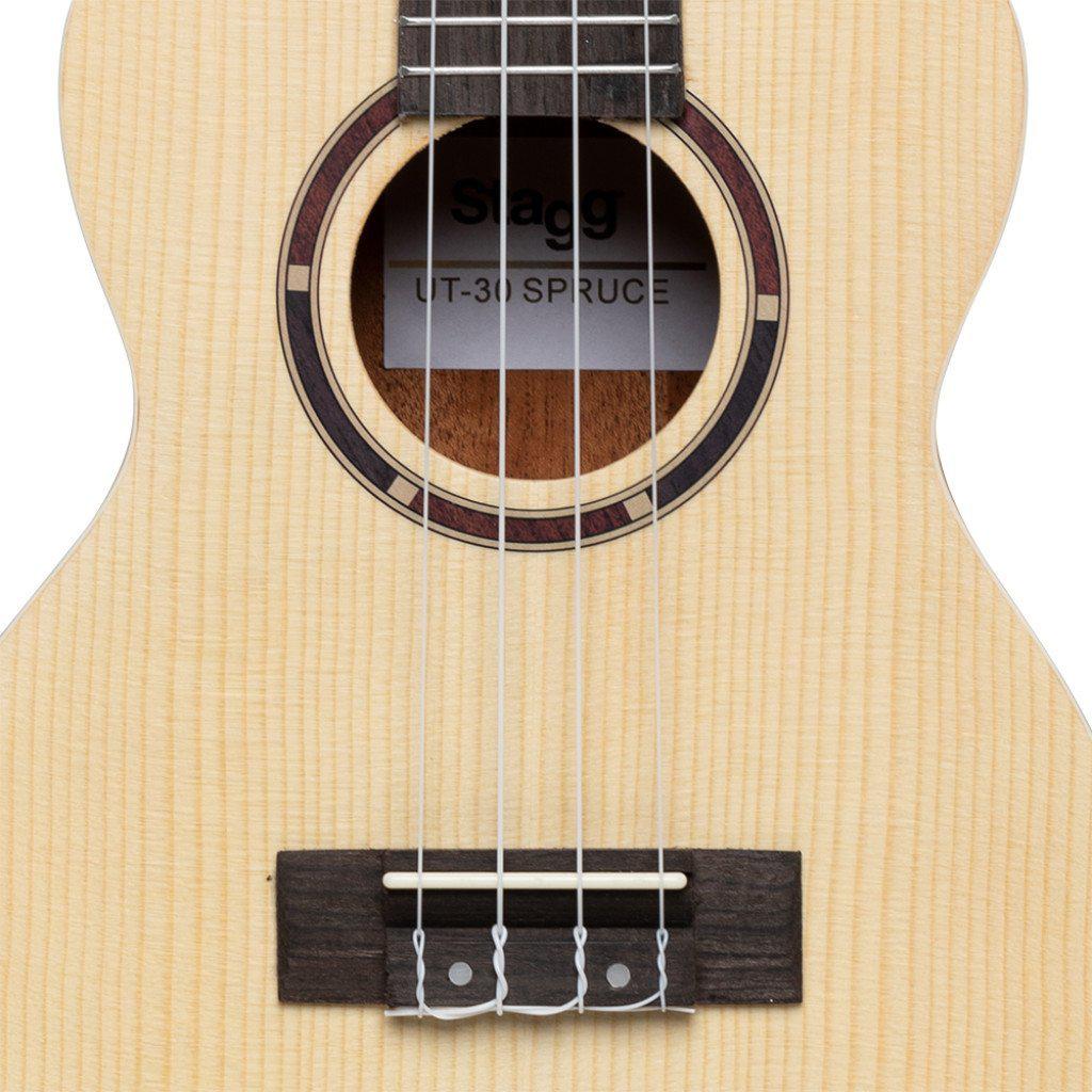 Stagg UT-30 S tenor ukulele med grandæk og sort nylon bag