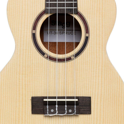 Stagg UT-30 S tenor ukulele med grandæk og sort nylon bag