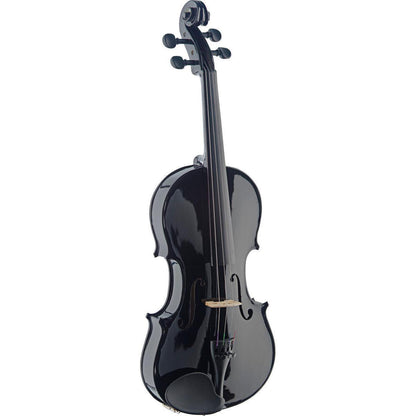 Stagg VN4/4-TBK – 4/4 violin i massiv træ, sort, inkl. taske, bue og harpiks