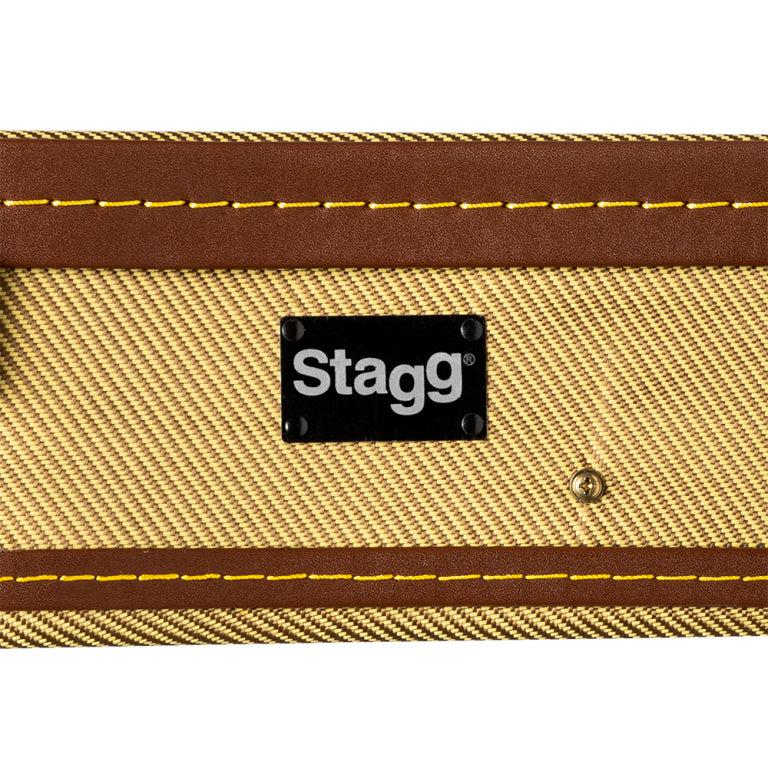 Stagg GCX-UKB GD – Deluxe hardcase til barytonukulele, Gold Tweed