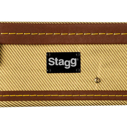 Stagg GCX-UKB GD – Deluxe hardcase til barytonukulele, Gold Tweed