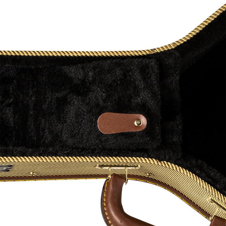 Stagg GCX-UKB GD – Deluxe hardcase til barytonukulele, Gold Tweed
