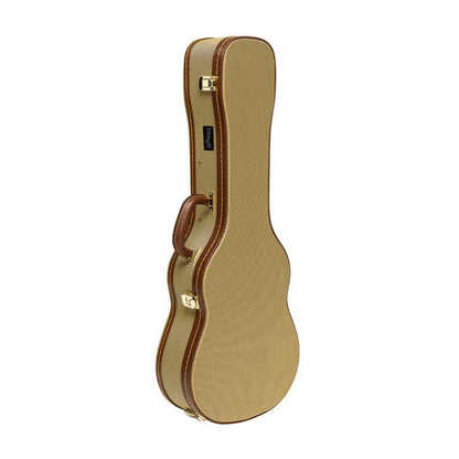Stagg GCX-UKB GD – Deluxe hardcase til barytonukulele, Gold Tweed