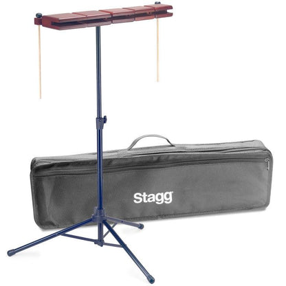Stagg WB-SET 5B – Temple block-sæt med 5 blokke, stativ og taske