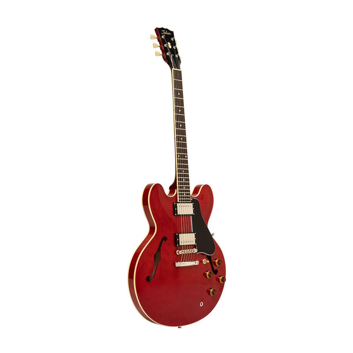 TOKAI UES180 CAR Vintage semi hollow body electric guitar, Candy Apple Red finish + case