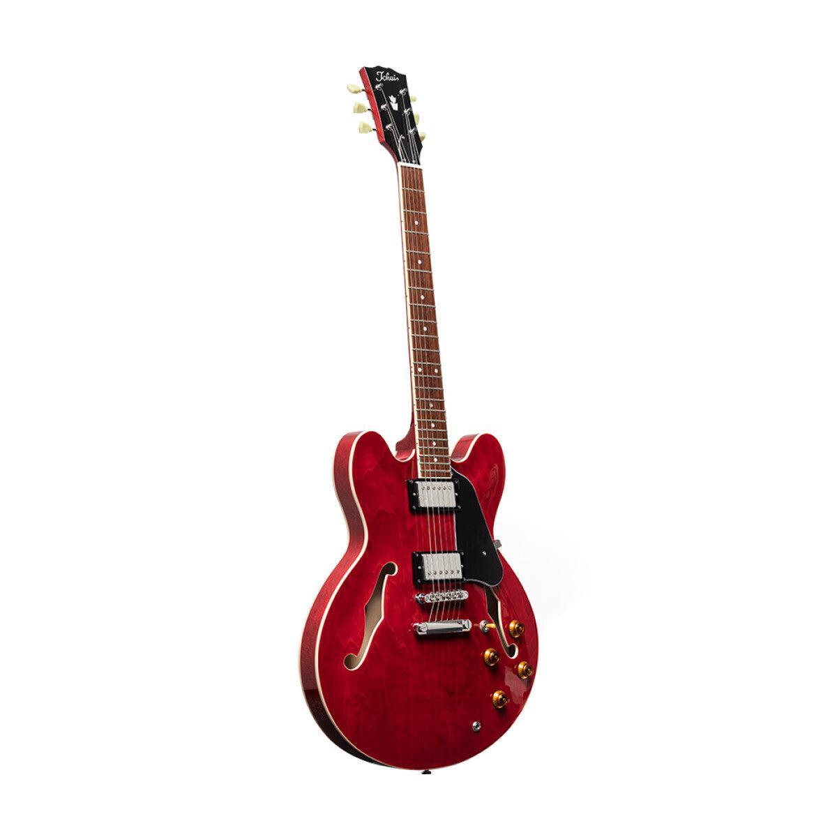 TOKAI UES78 SR Semi hollow body electric guitar, See-Through Red finish