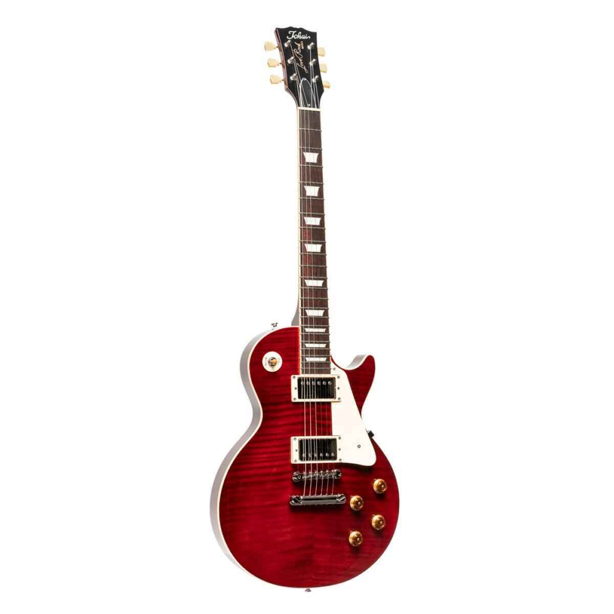TOKAI ULS136F SDR Vintage solid body electric guitar, See Through Dark Red finish + case