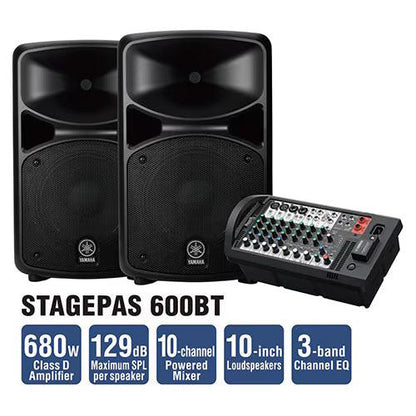 Yamaha Portable PA System STAGEPAS 600BT
