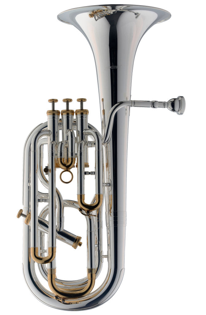 Stagg LV-BH5411 – Professionel barytonhorn i Bb (sølv med guld detaljer)