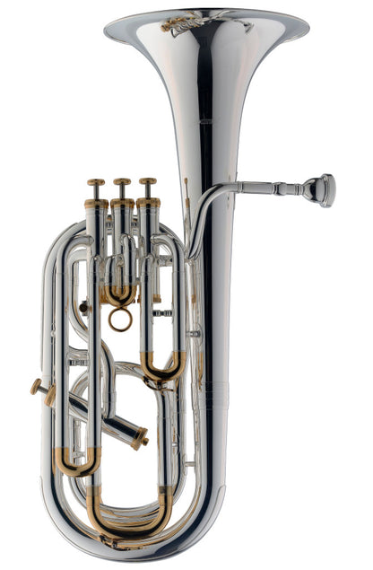 Stagg LV-BH5411 – Professionel barytonhorn i Bb (sølv med guld detaljer)