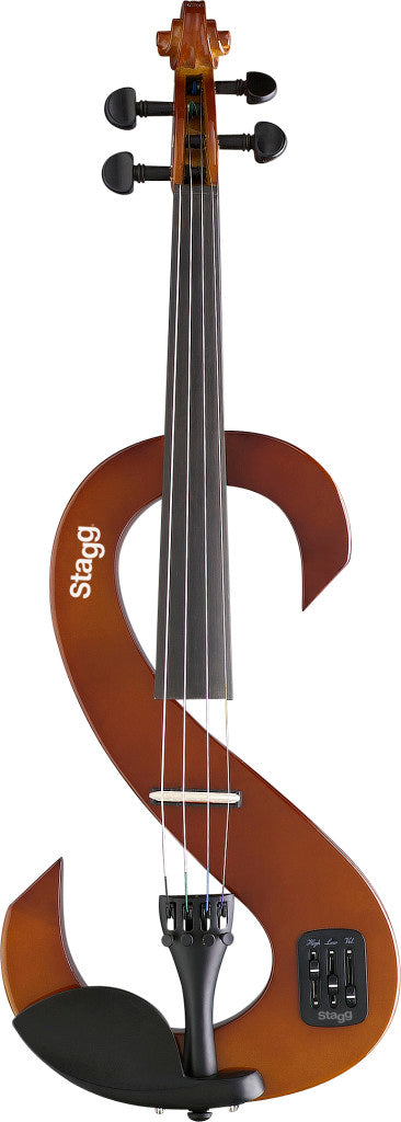 Stagg EVN 4/4 VBR – Elektrisk 4/4 violin med tilbehør, Violinburst