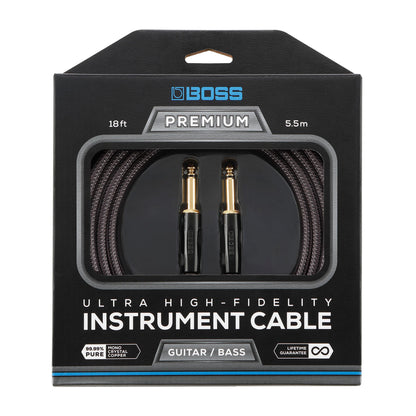 Boss Premium Instrumentkabel, straight 1/4" connectorer